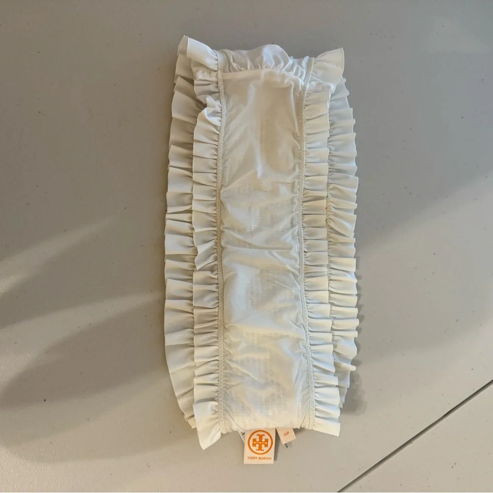Tory Burch Costa Smocked Bandeau Bikini Top Swimwear